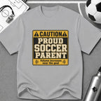Caution Game Day Mom T-Shirt - soccer fan t-shirt | GoalRush Studio