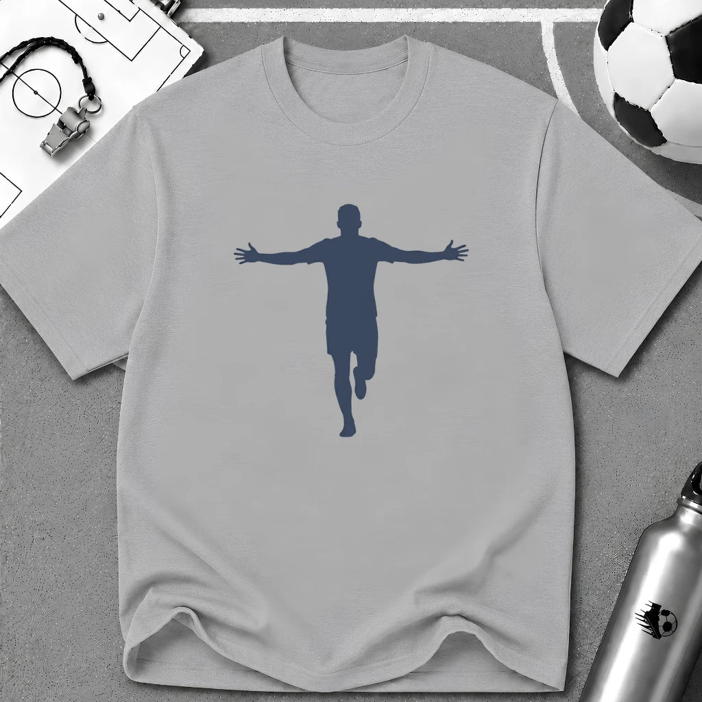 Celebration Flat Vector Silhouette T-Shirt - soccer fan t-shirt | GoalRush Studio