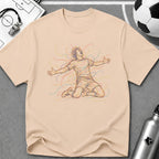Celebration Live Wire Multi-Line Colour Art T-Shirt - soccer fan t-shirt | GoalRush Studio