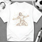 Celebration Live Wire Multi-Line Colour Art T-Shirt - soccer fan t-shirt | GoalRush Studio