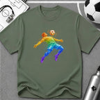 Chest Control Colour Splash T-Shirt - soccer fan t-shirt | GoalRush Studio