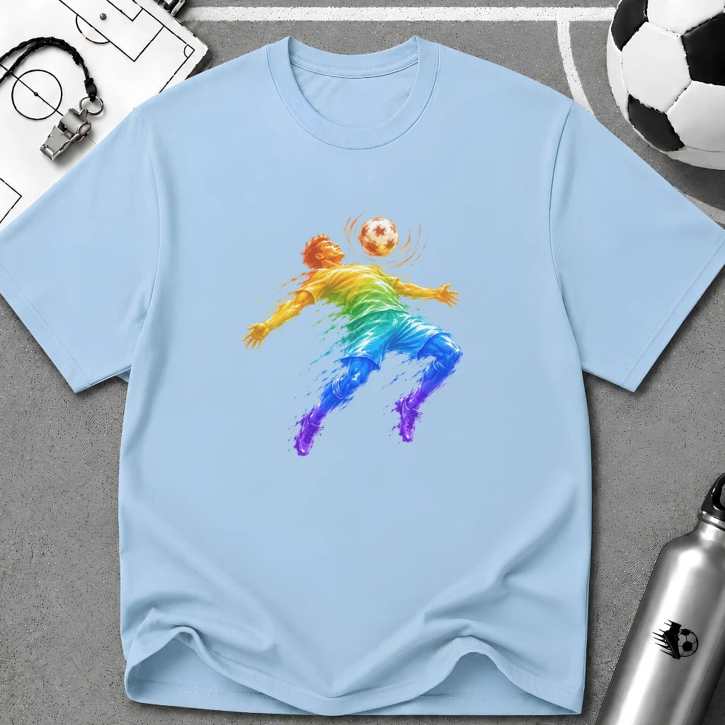 Chest Control Colour Splash T-Shirt - soccer fan t-shirt | GoalRush Studio