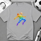 Chest Control Colour Splash T-Shirt - soccer fan t-shirt | GoalRush Studio