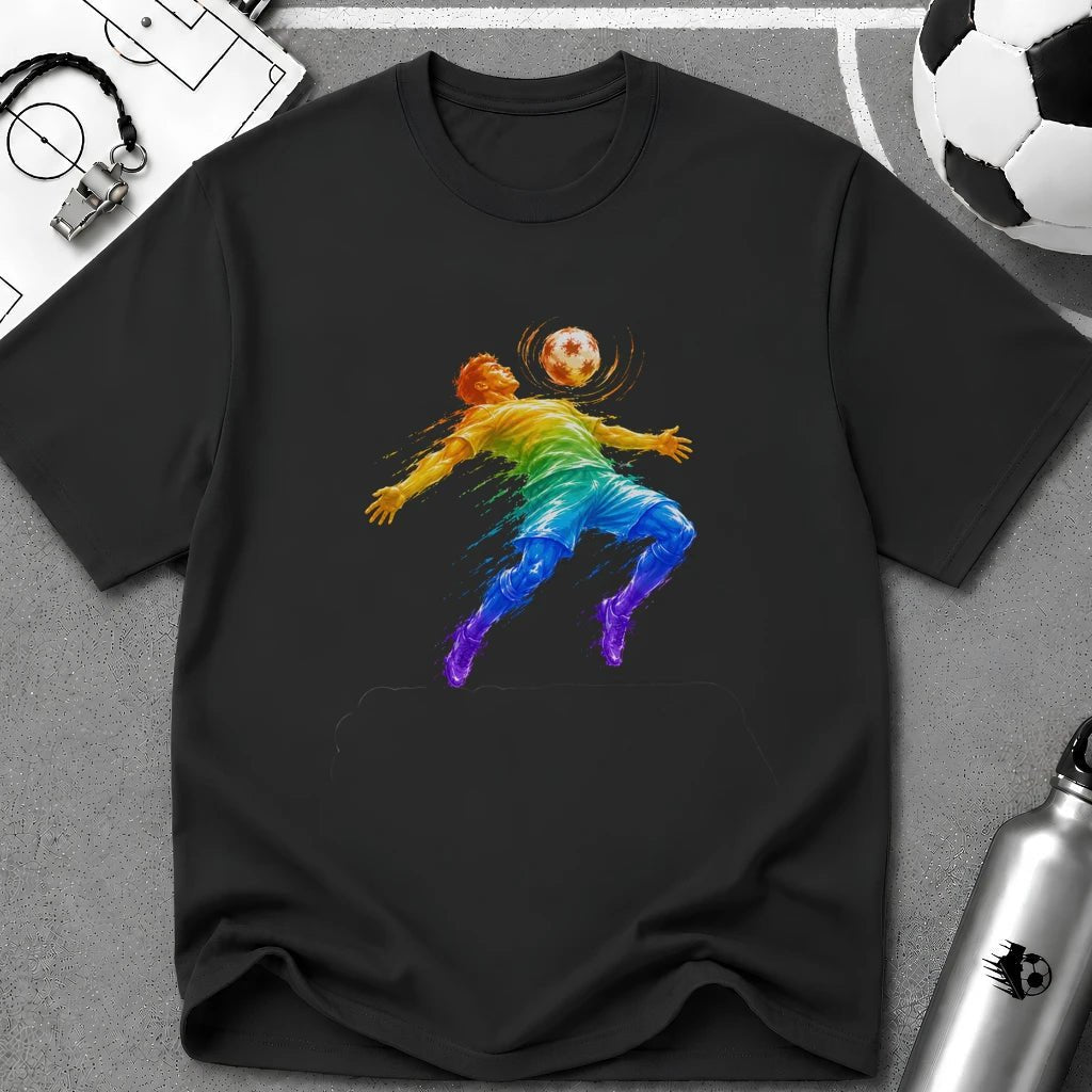 Chest Control Colour Splash T-Shirt - soccer fan t-shirt | GoalRush Studio