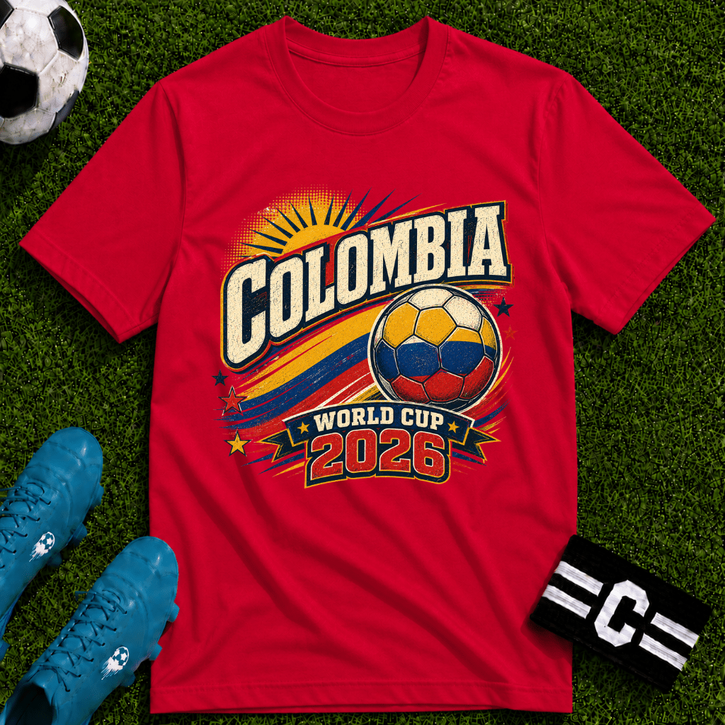 Colombia 2026 World Cup Retro T-Shirt - soccer fan t-shirt | GoalRush Studio