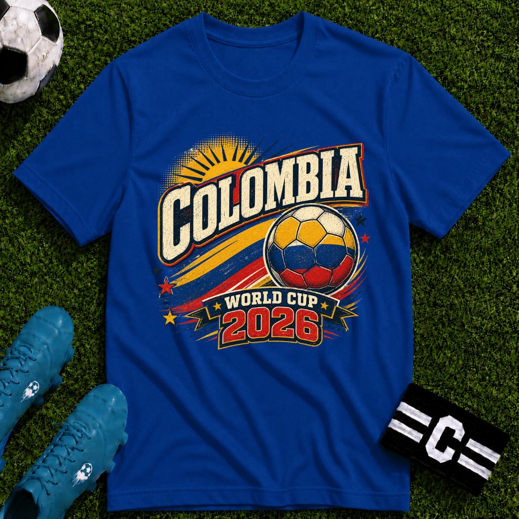 Colombia 2026 World Cup Retro T-Shirt - soccer fan t-shirt | GoalRush Studio