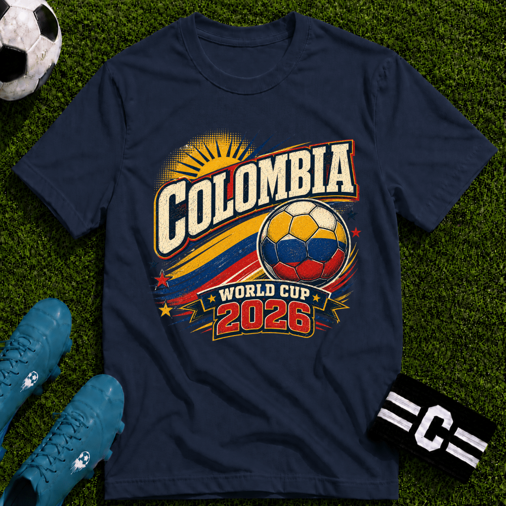 Colombia 2026 World Cup Retro T-Shirt - soccer fan t-shirt | GoalRush Studio