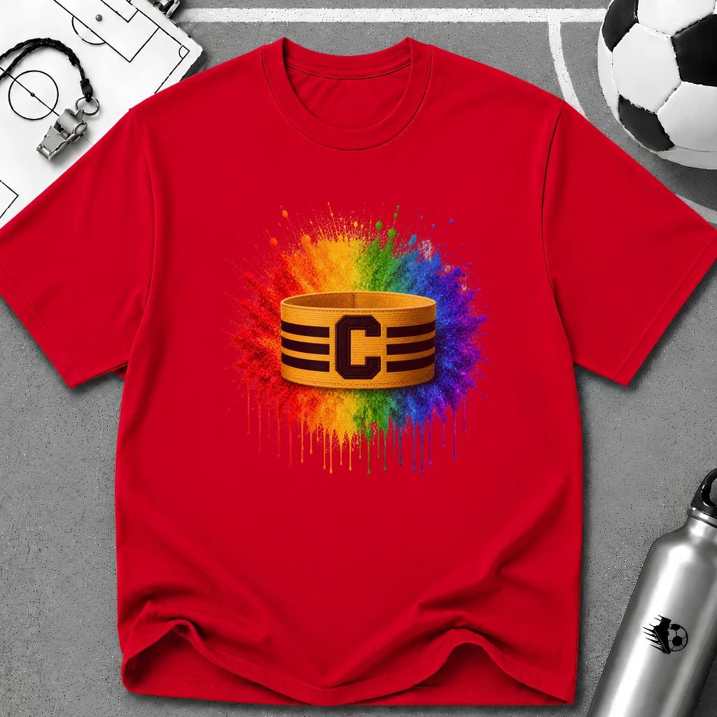 Colour Splash Captain's Armband T-Shirt - soccer fan t-shirt | GoalRush Studio