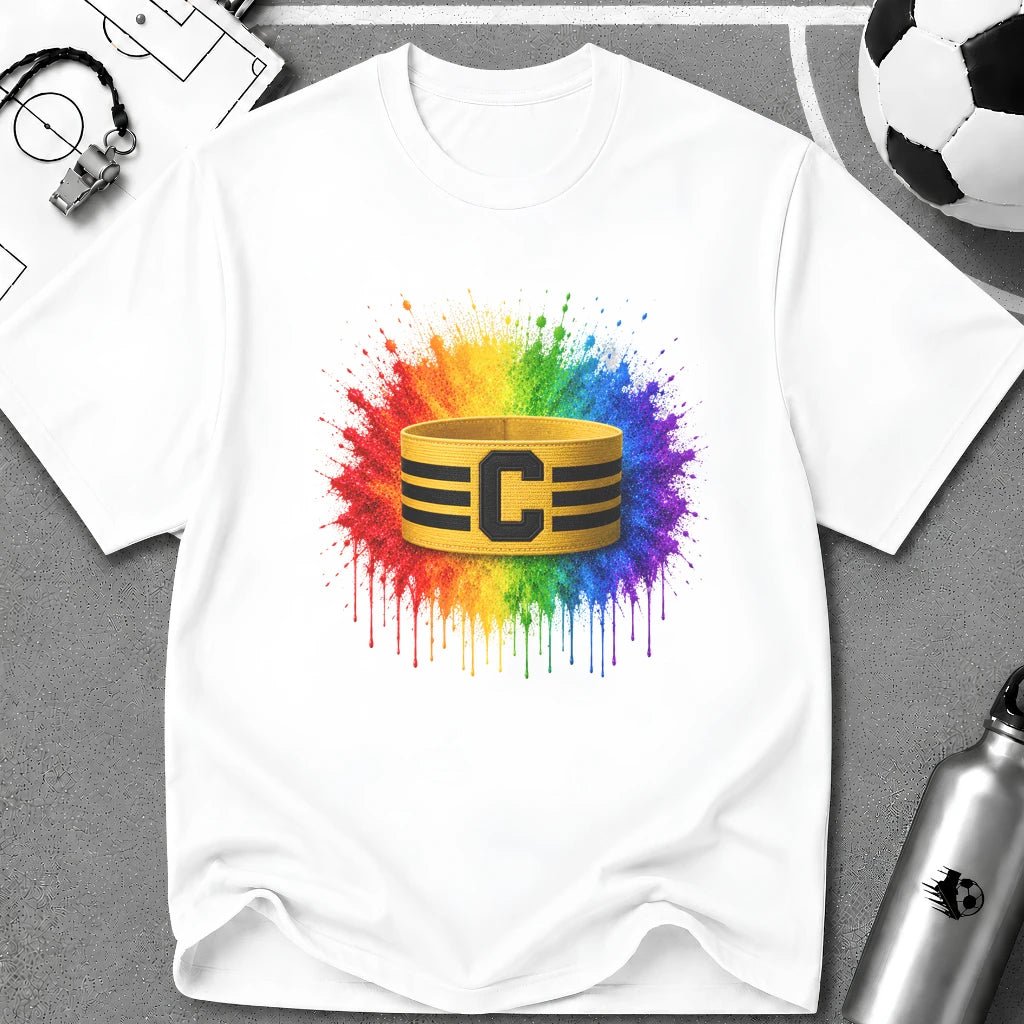 Colour Splash Captain's Armband T-Shirt - soccer fan t-shirt | GoalRush Studio