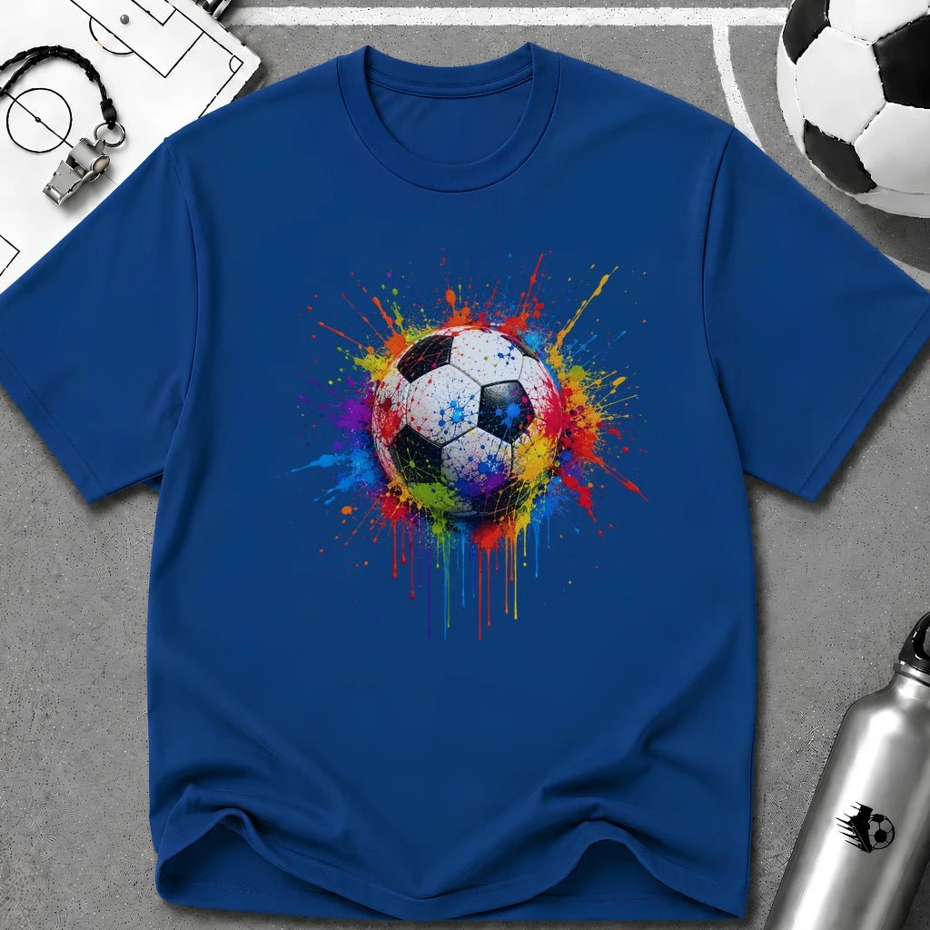 Colour Splash Soccer Ball Graphic T-Shirt - soccer fan t-shirt | GoalRush Studio