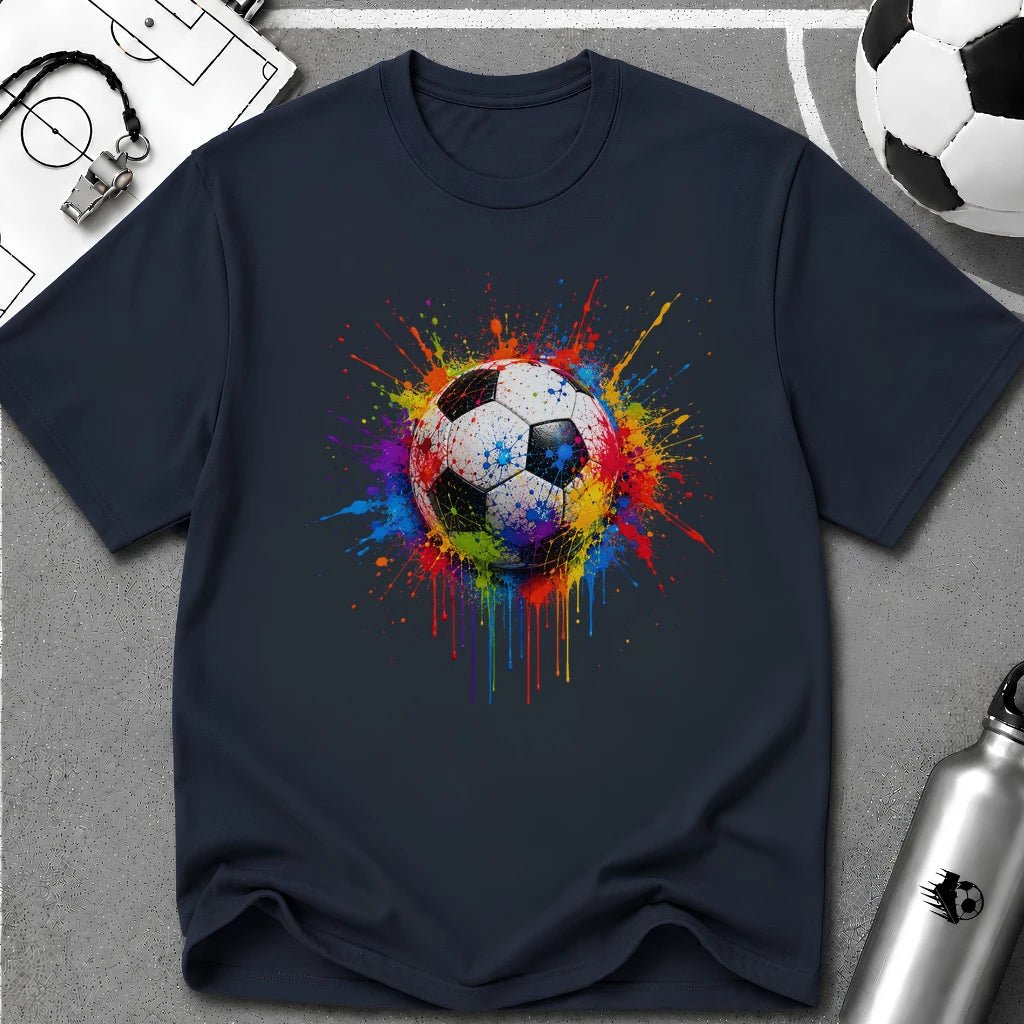 Colour Splash Soccer Ball Graphic T-Shirt - soccer fan t-shirt | GoalRush Studio