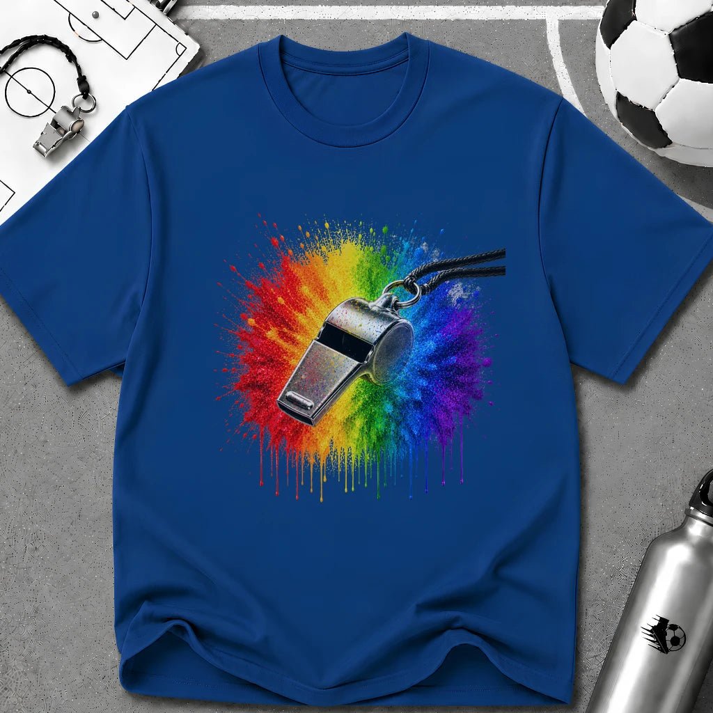 Colour Splash Whistle T-Shirt - soccer fan t-shirt | GoalRush Studio