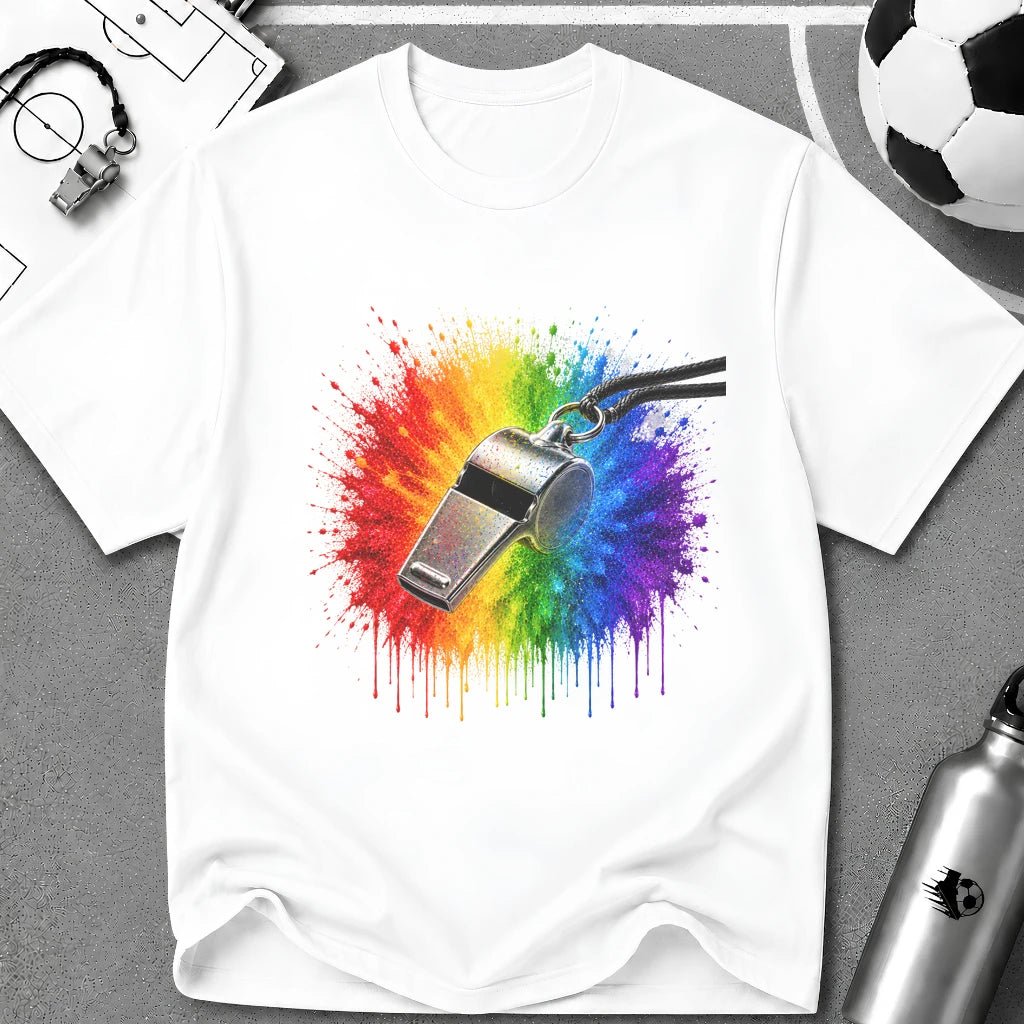 Colour Splash Whistle T-Shirt - soccer fan t-shirt | GoalRush Studio