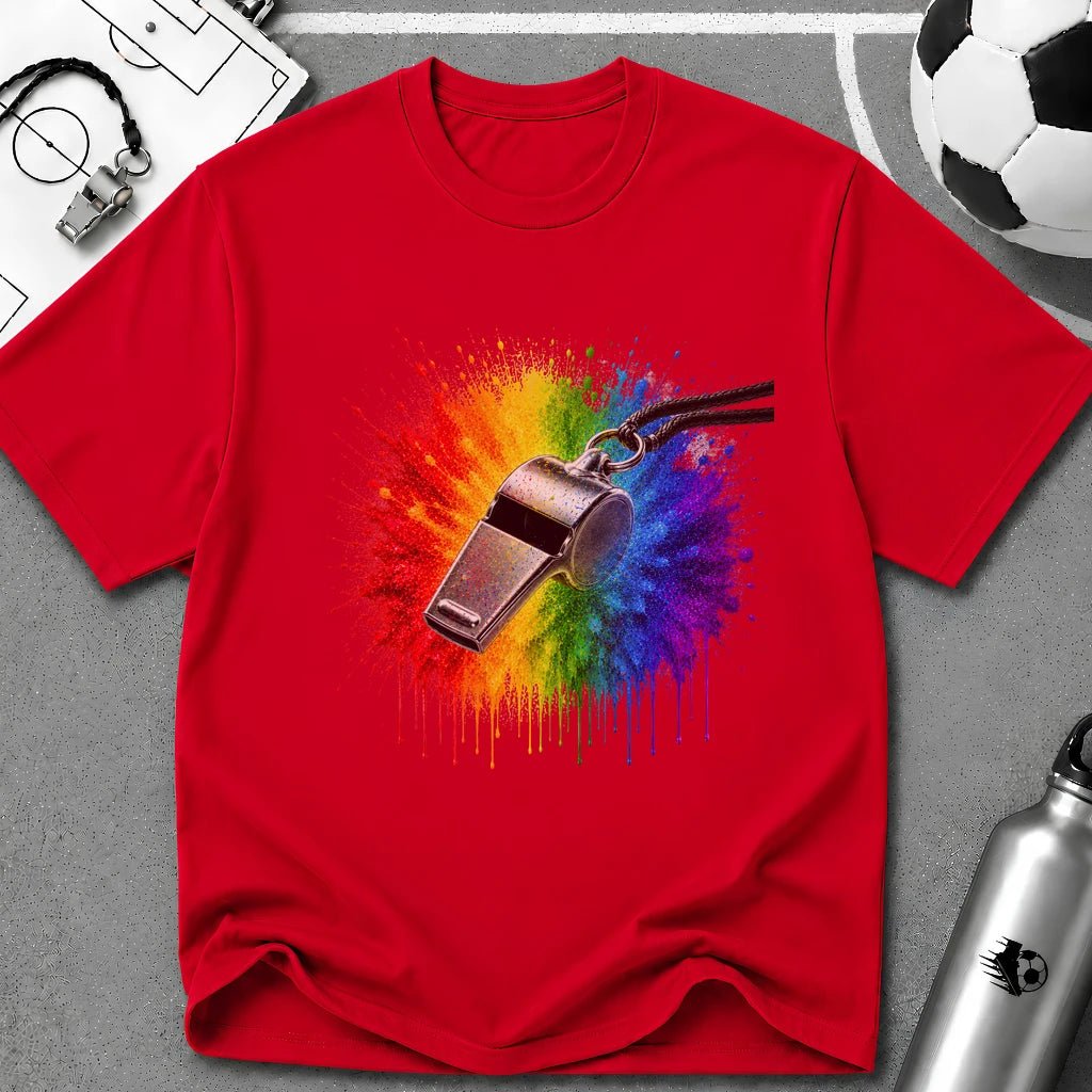 Colour Splash Whistle T-Shirt - soccer fan t-shirt | GoalRush Studio