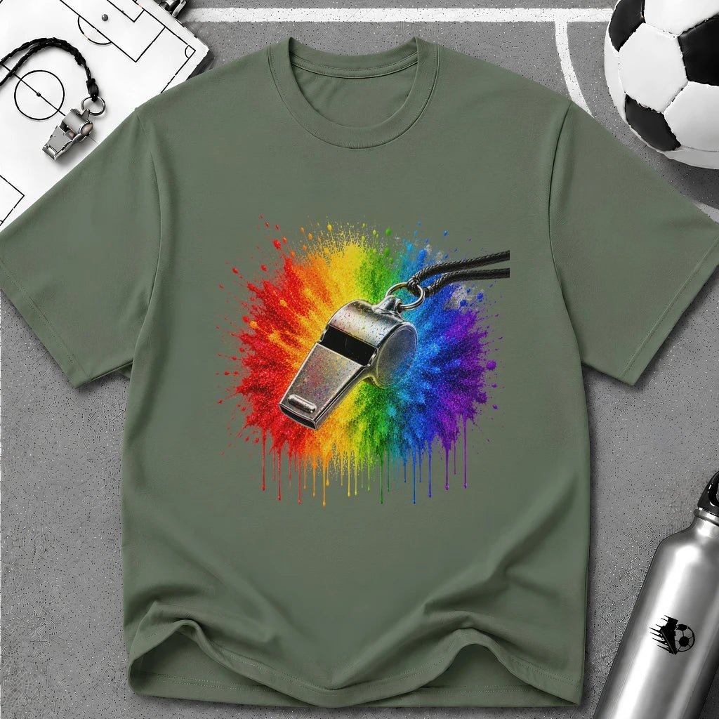 Colour Splash Whistle T-Shirt - soccer fan t-shirt | GoalRush Studio