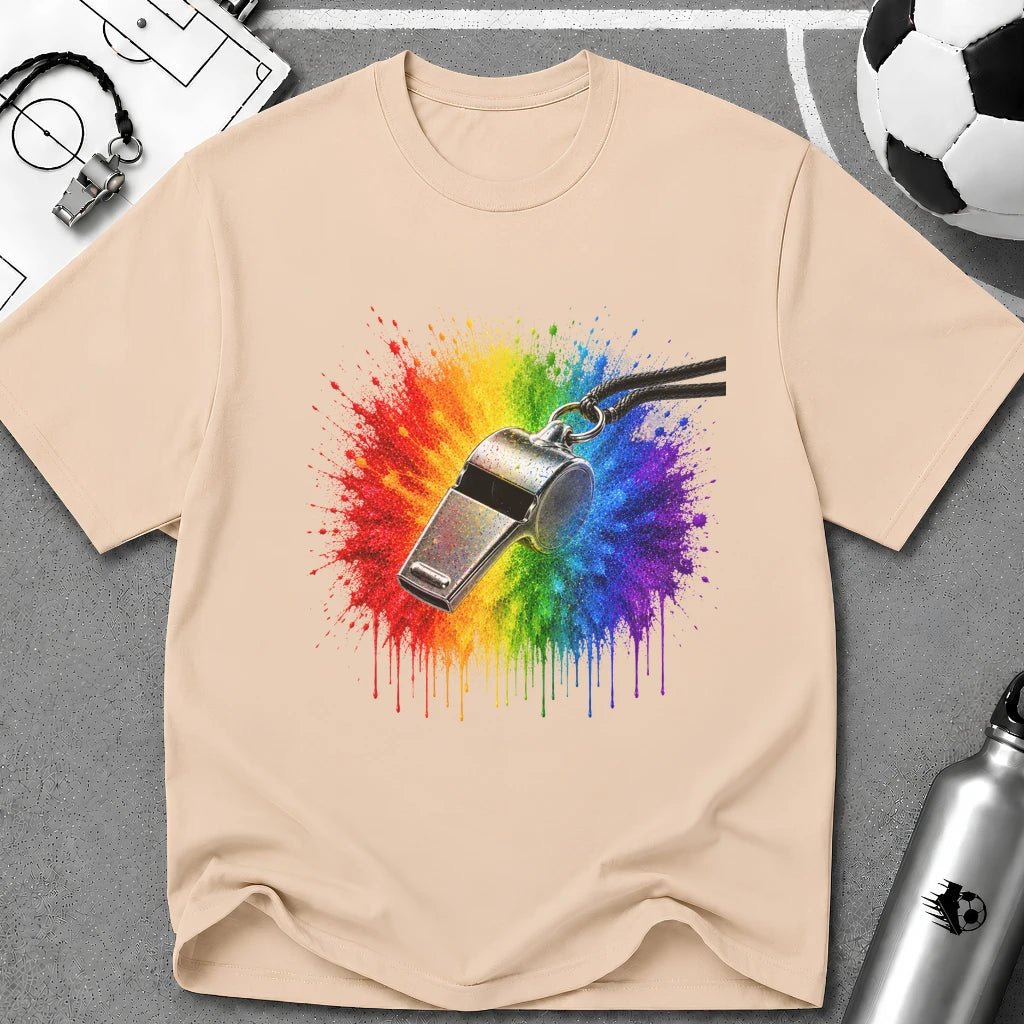 Colour Splash Whistle T-Shirt - soccer fan t-shirt | GoalRush Studio