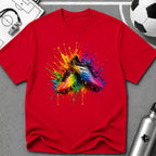 Colourful 3D Splash Soccer Boots T-Shirt - soccer fan t-shirt | GoalRush Studio