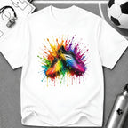 Colourful 3D Splash Soccer Boots T-Shirt - soccer fan t-shirt | GoalRush Studio