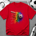 Colourful 3D Splash Soccer Goal T-Shirt - soccer fan t-shirt | GoalRush Studio