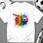 Colourful 3D Splash Soccer Goal T-Shirt - soccer fan t-shirt | GoalRush Studio