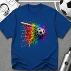 Colourful 3D Splash Soccer Goal T-Shirt - soccer fan t-shirt | GoalRush Studio