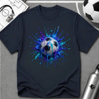 Colourful 3D Splash Tri Colour Soccer Ball T-Shirt - soccer fan t-shirt | GoalRush Studio