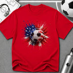 Colourful 3D Splash U.S Colour Soccer Ball T-Shirt - soccer fan t-shirt | GoalRush Studio