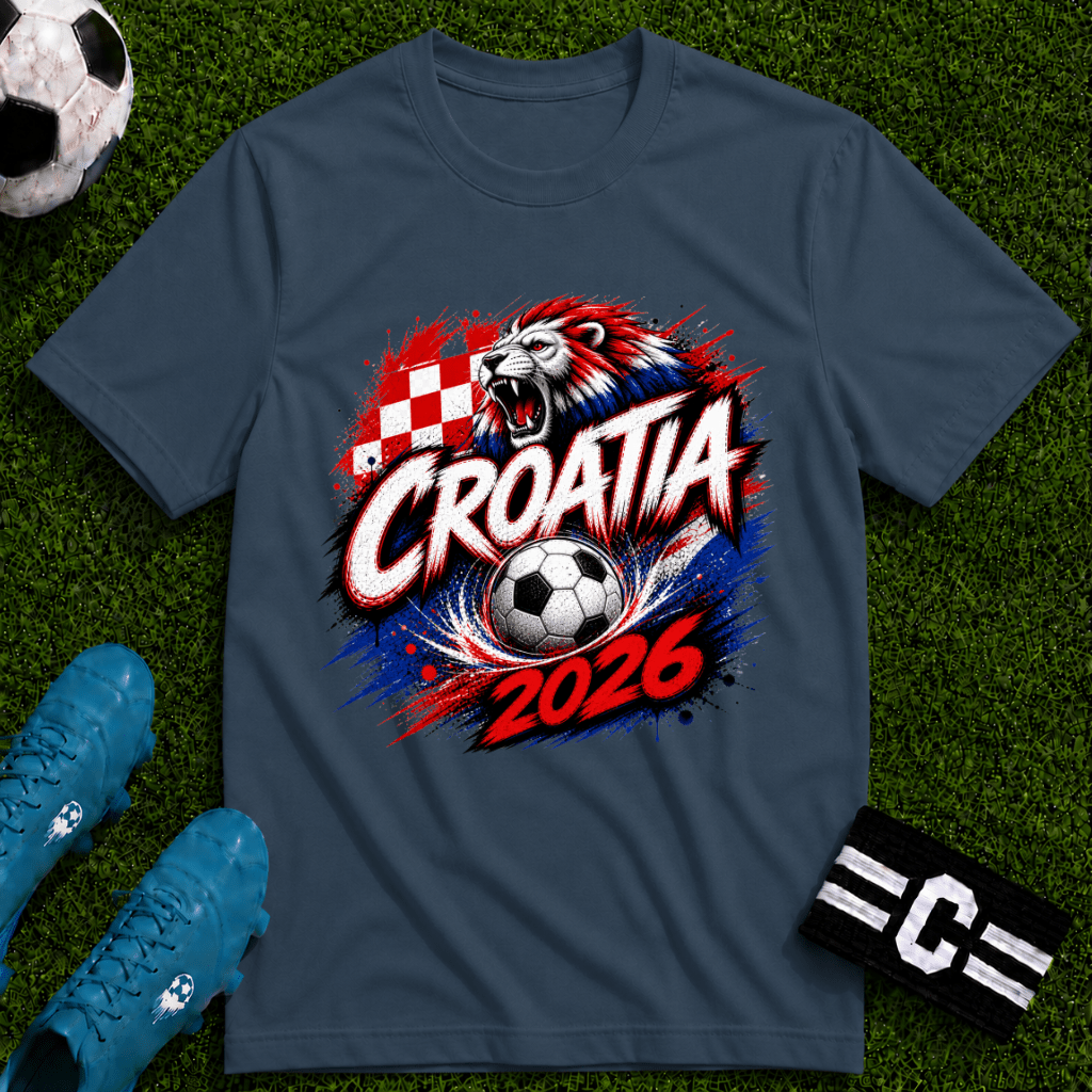 Croatia 2026 World Cup Graphic T-Shirt - soccer fan t-shirt | GoalRush Studio