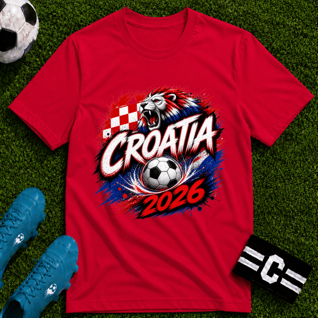 Croatia 2026 World Cup Graphic T-Shirt - soccer fan t-shirt | GoalRush Studio