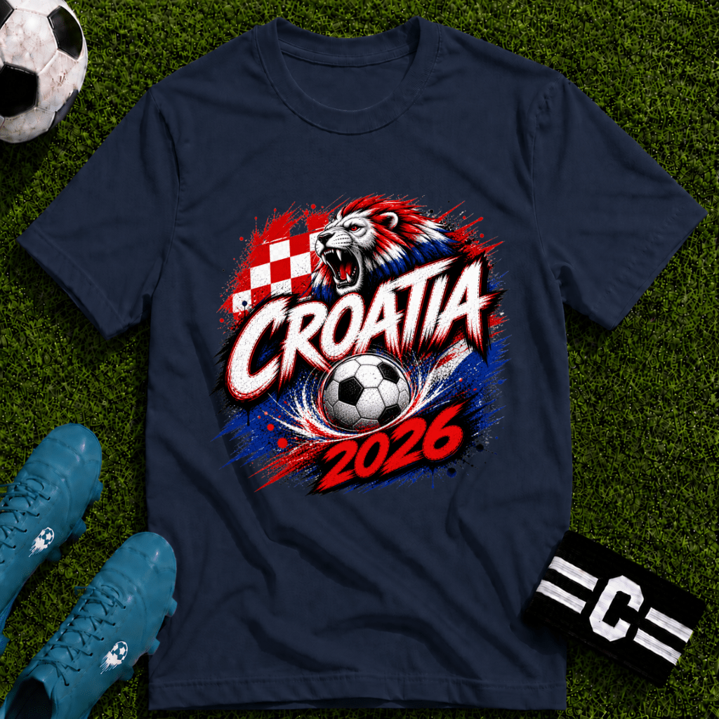 Croatia 2026 World Cup Graphic T-Shirt - soccer fan t-shirt | GoalRush Studio