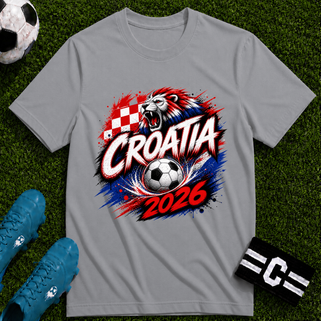 Croatia 2026 World Cup Graphic T-Shirt - soccer fan t-shirt | GoalRush Studio