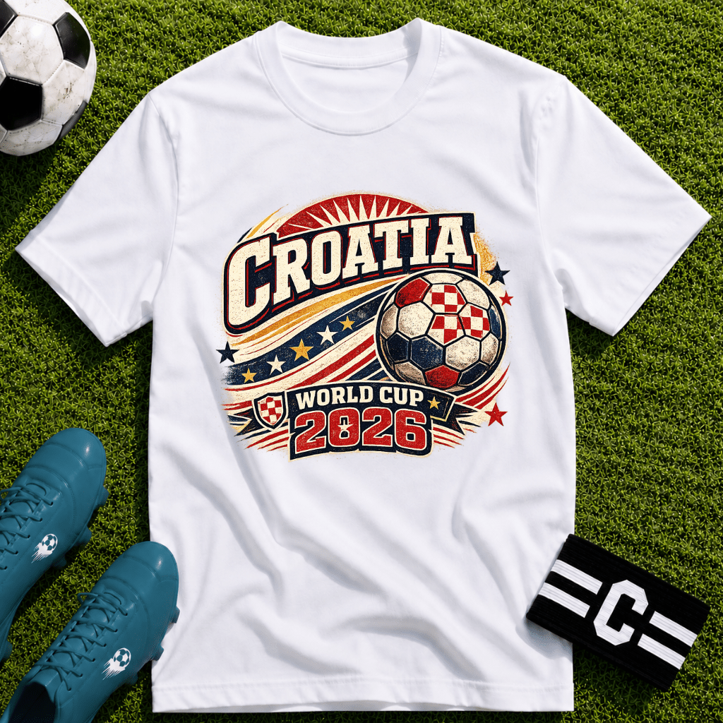 Croatia 2026 World Cup Retro T-Shirt - soccer fan t-shirt | GoalRush Studio