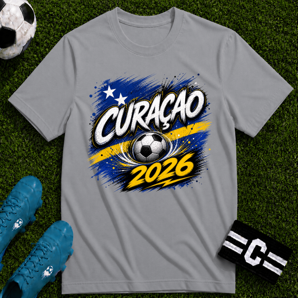 Curaçao 2026 World Cup Graphic T-Shirt - soccer fan t-shirt | GoalRush Studio