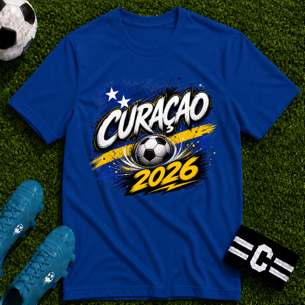 Curaçao 2026 World Cup Graphic T-Shirt - soccer fan t-shirt | GoalRush Studio