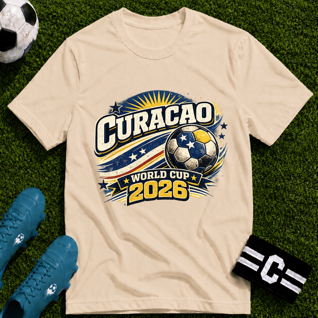 Curaçao 2026 World Cup Retro T-Shirt - soccer fan t-shirt | GoalRush Studio