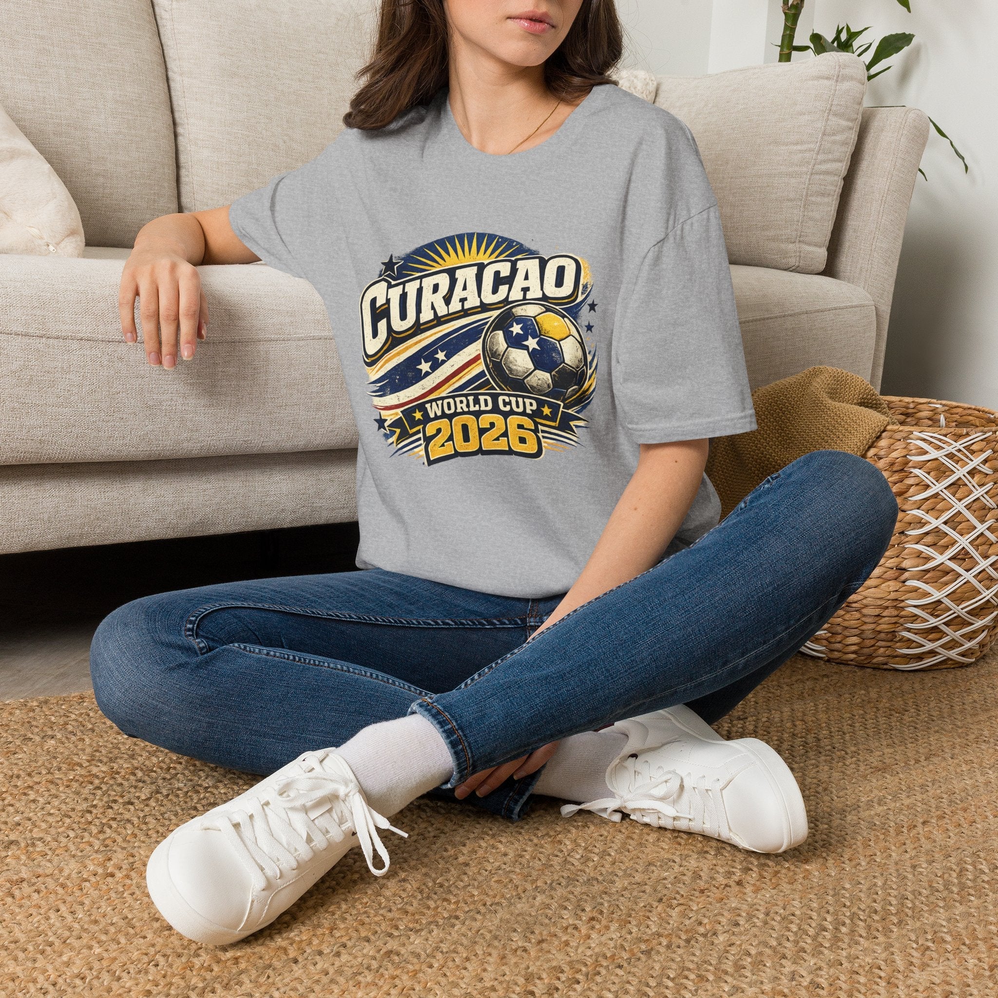 Curaçao 2026 World Cup Retro T-Shirt - soccer fan t-shirt | GoalRush Studio