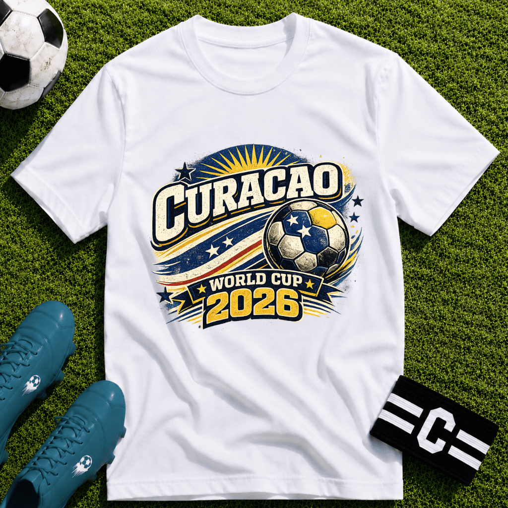 Curaçao 2026 World Cup Retro T-Shirt - soccer fan t-shirt | GoalRush Studio