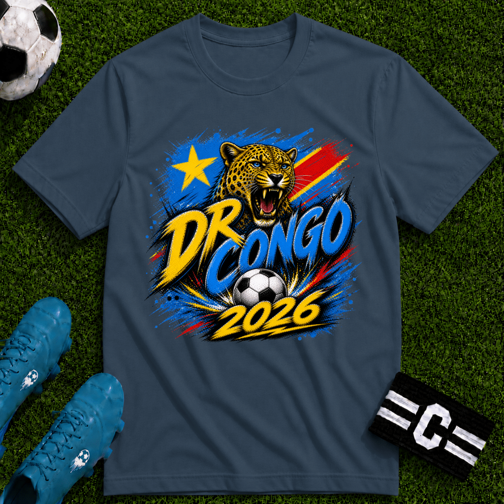 DR Congo 2026 World Cup Graphic T-Shirt - soccer fan t-shirt | GoalRush Studio