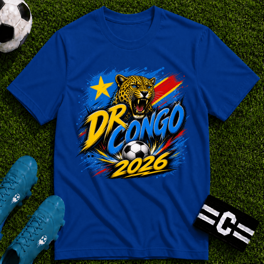 DR Congo 2026 World Cup Graphic T-Shirt - soccer fan t-shirt | GoalRush Studio