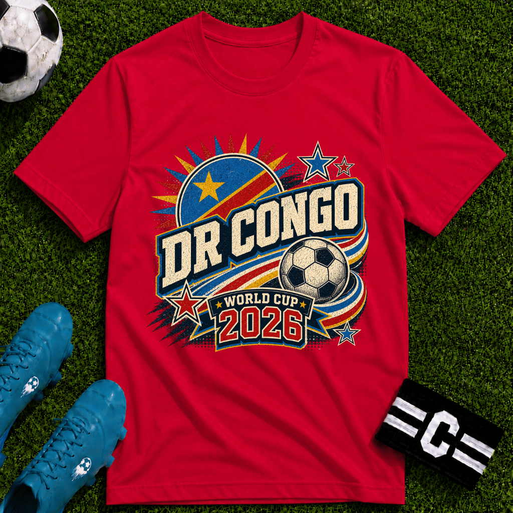 DR Congo 2026 World Cup Retro T-Shirt - soccer fan t-shirt | GoalRush Studio