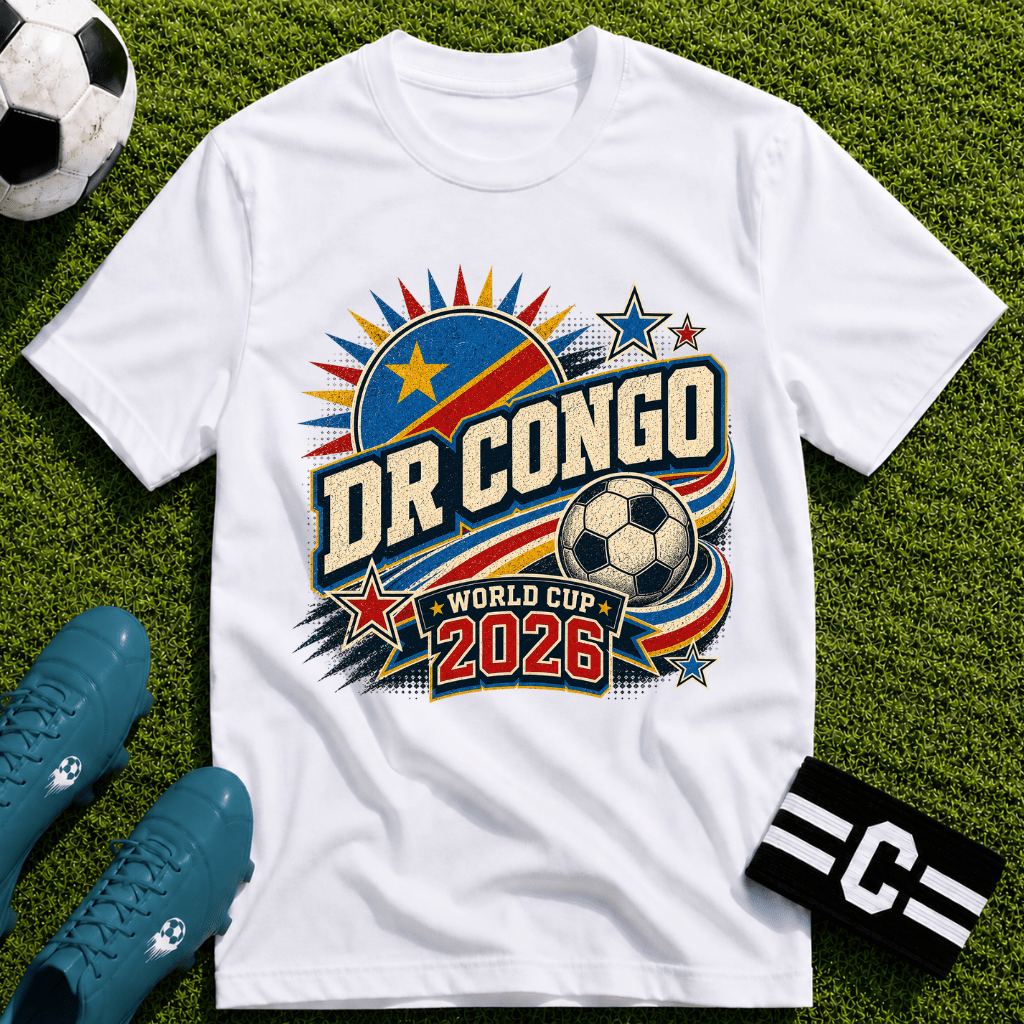 DR Congo 2026 World Cup Retro T-Shirt - soccer fan t-shirt | GoalRush Studio