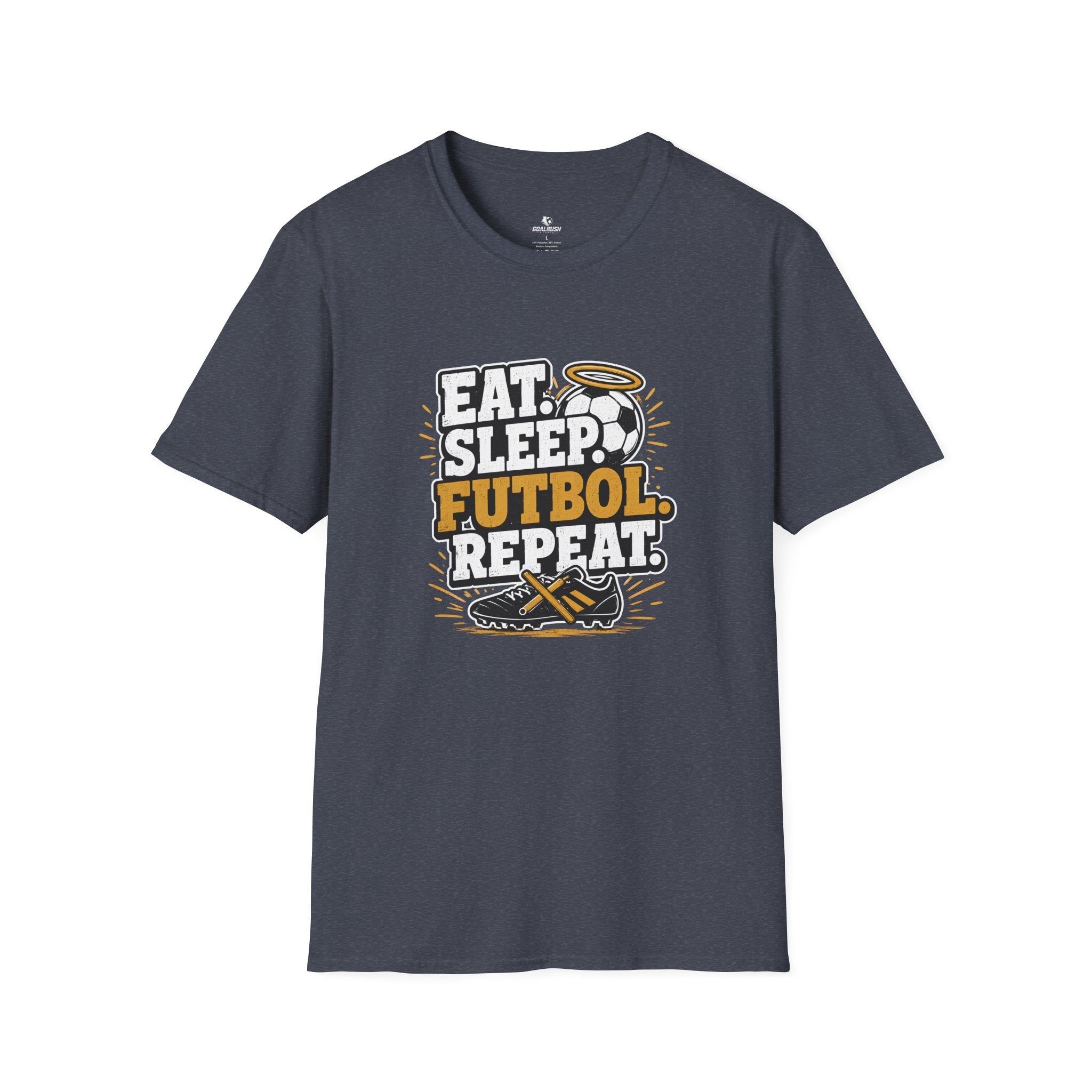 Eat. Sleep. Futbol. Repeat T-Shirt - soccer fan t-shirt | GoalRush Studio