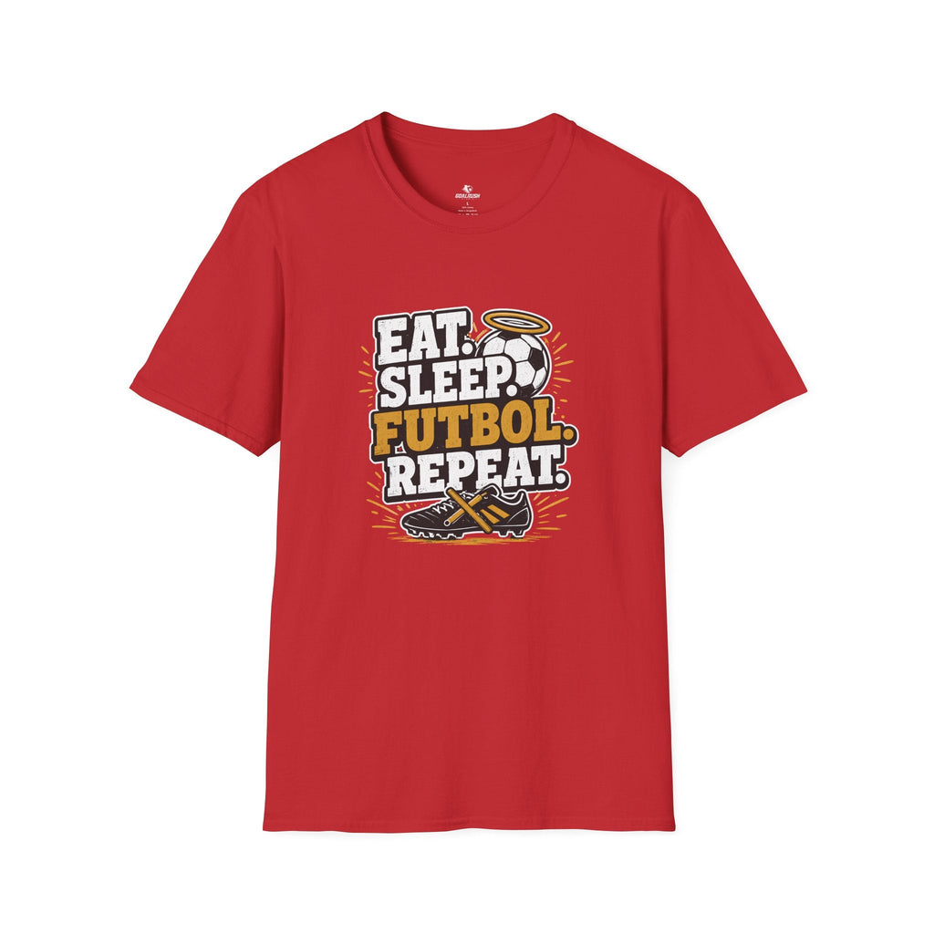 Eat. Sleep. Futbol. Repeat T-Shirt - soccer fan t-shirt | GoalRush Studio