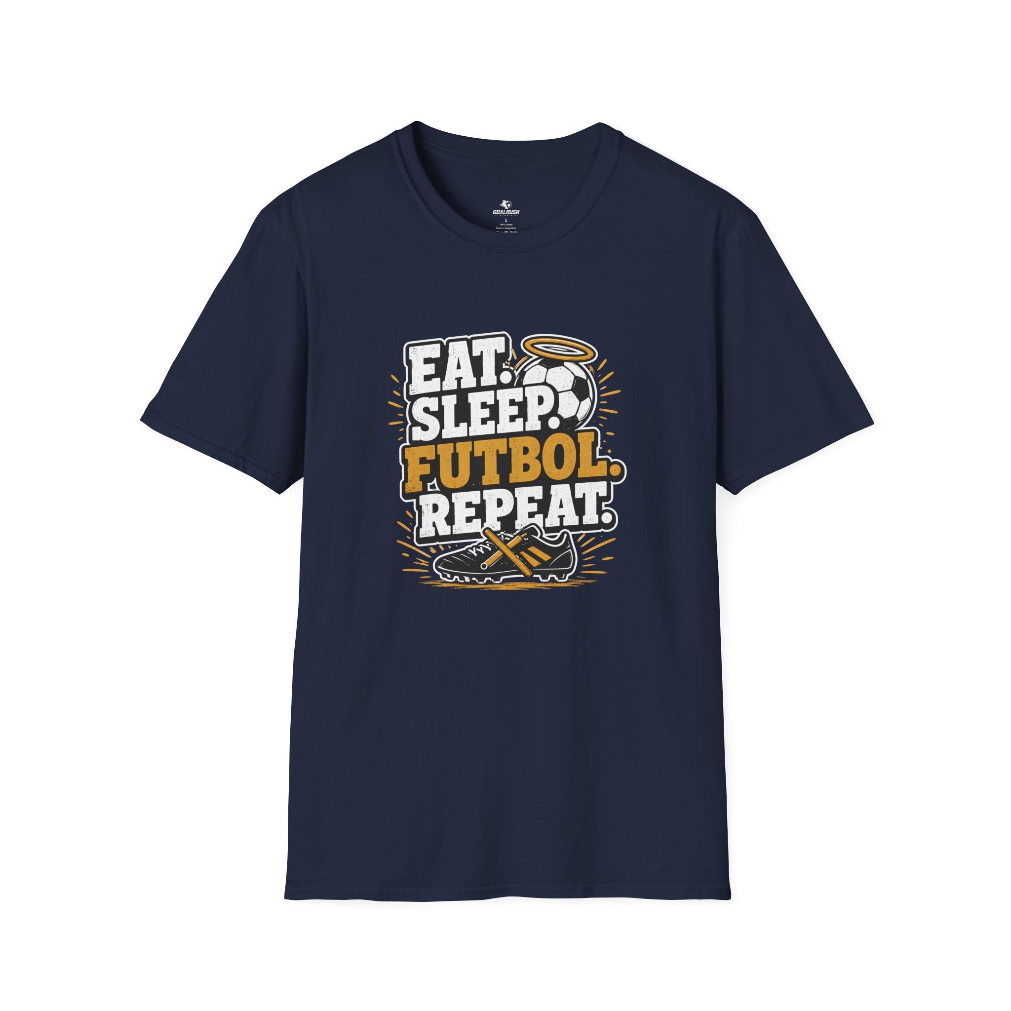 Eat. Sleep. Futbol. Repeat T-Shirt - soccer fan t-shirt | GoalRush Studio