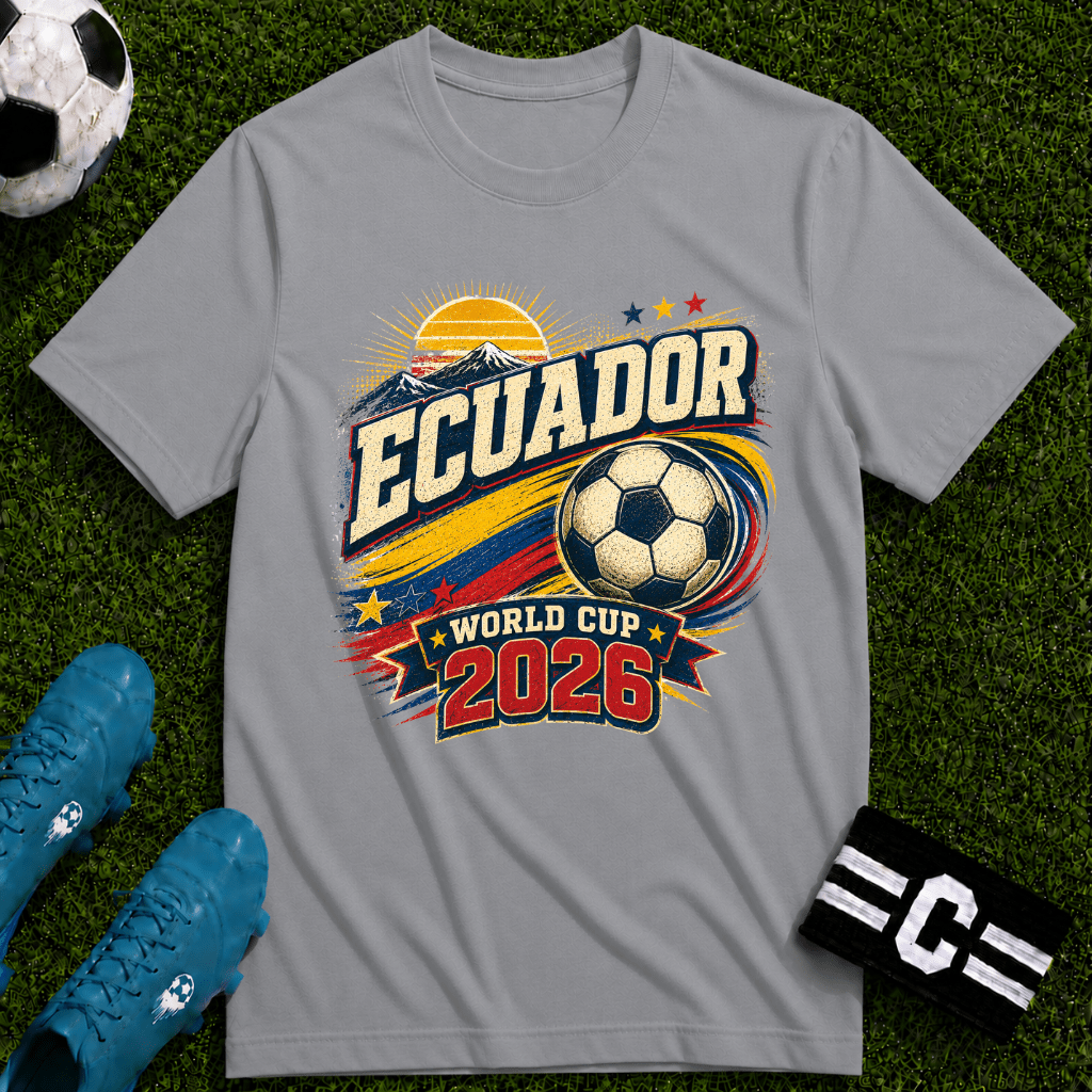 Ecuador World Cup Retro T-Shirt - soccer fan t-shirt | GoalRush Studio