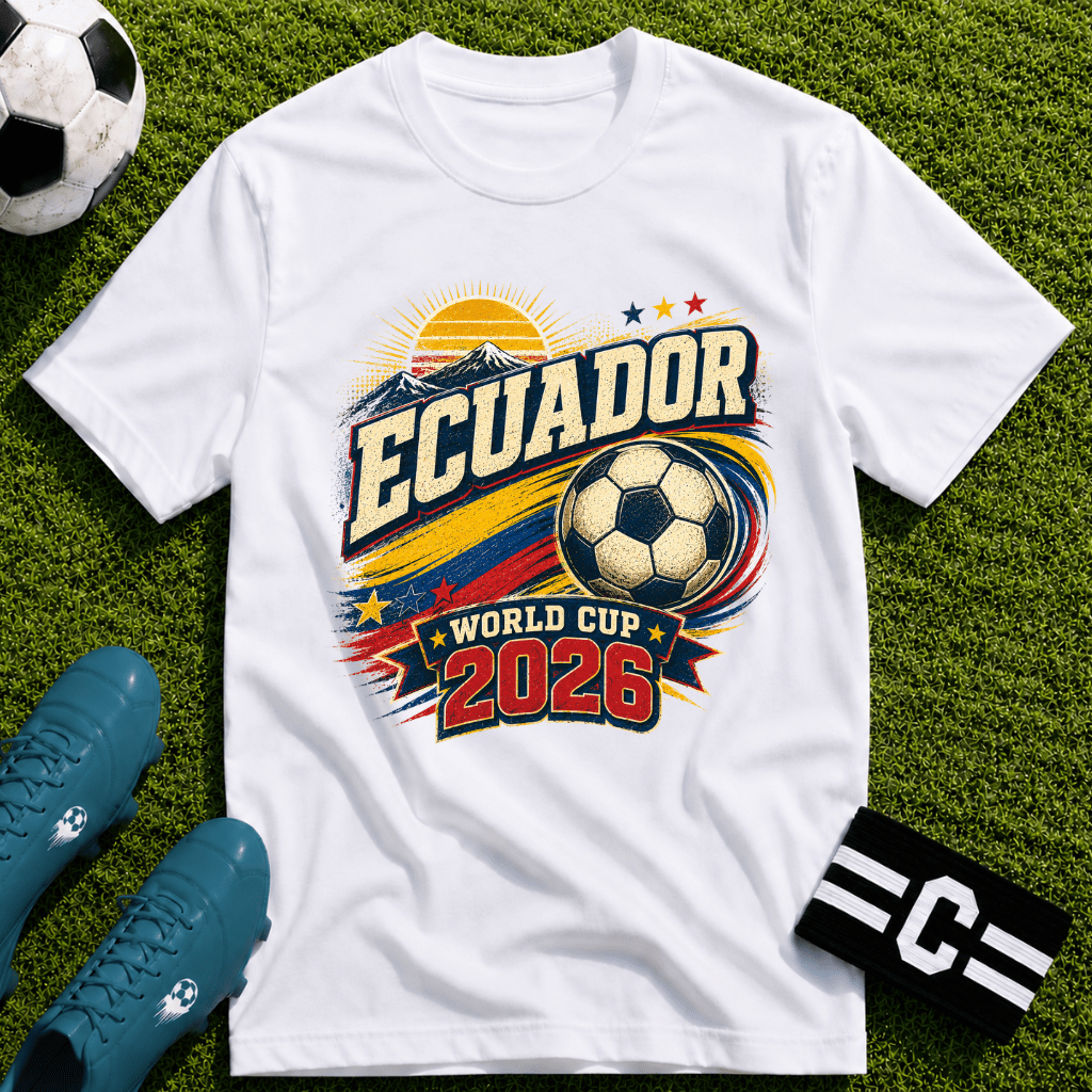 Ecuador World Cup Retro T-Shirt - soccer fan t-shirt | GoalRush Studio
