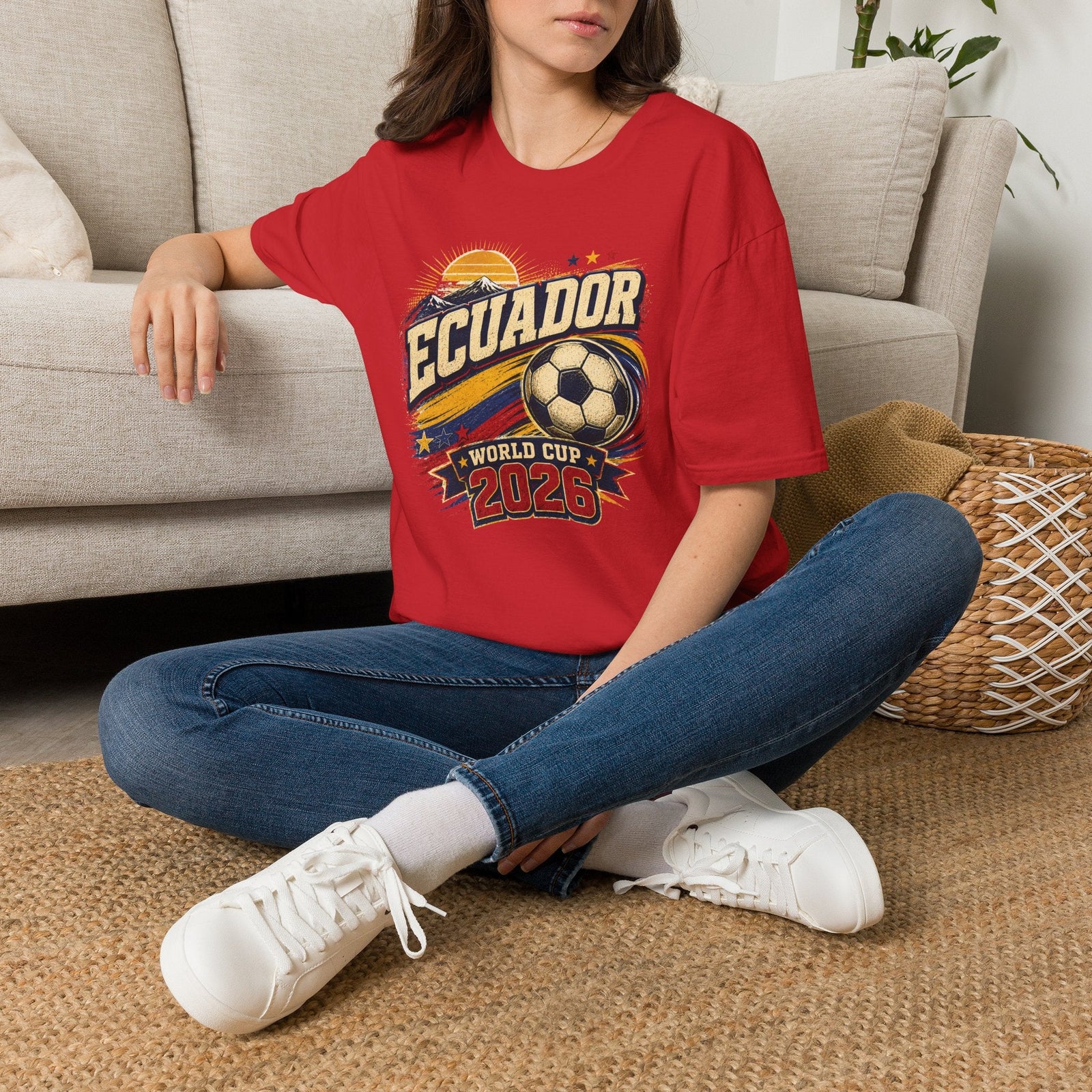 Ecuador World Cup Retro T-Shirt - soccer fan t-shirt | GoalRush Studio