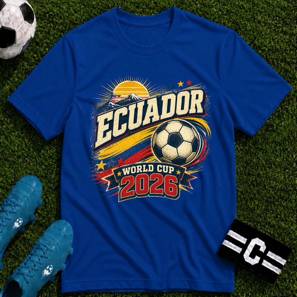 Ecuador World Cup Retro T-Shirt - soccer fan t-shirt | GoalRush Studio