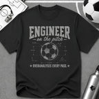 Engineer on the Pitch Overanalyses Every Pass T-Shirt - soccer fan t-shirt | GoalRush Studio