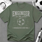 Engineer on the Pitch Overanalyses Every Pass T-Shirt - soccer fan t-shirt | GoalRush Studio